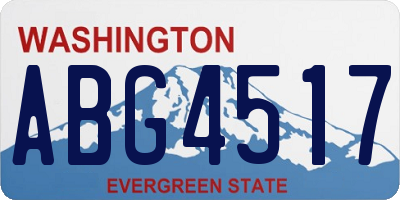 WA license plate ABG4517