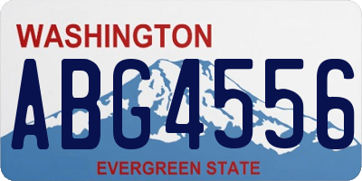 WA license plate ABG4556