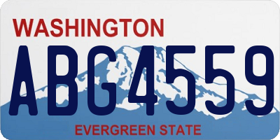WA license plate ABG4559