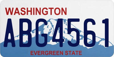 WA license plate ABG4561
