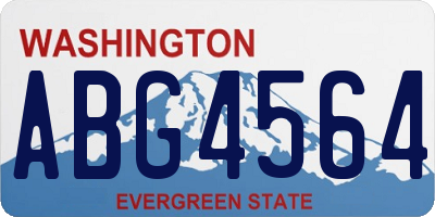 WA license plate ABG4564