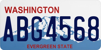 WA license plate ABG4568