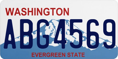 WA license plate ABG4569
