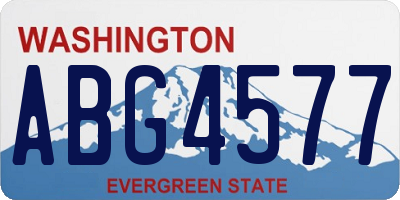 WA license plate ABG4577
