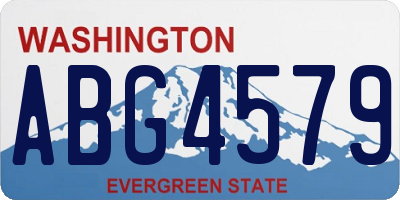 WA license plate ABG4579