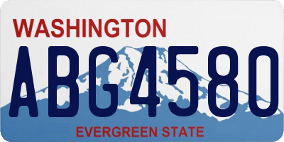 WA license plate ABG4580