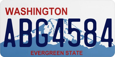 WA license plate ABG4584