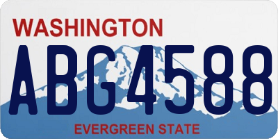 WA license plate ABG4588