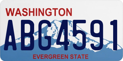 WA license plate ABG4591