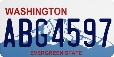 WA license plate ABG4597