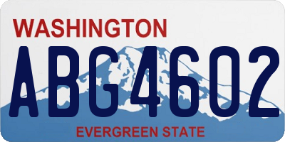 WA license plate ABG4602