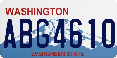 WA license plate ABG4610