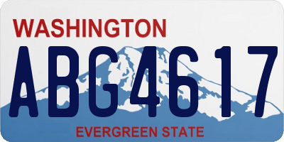 WA license plate ABG4617