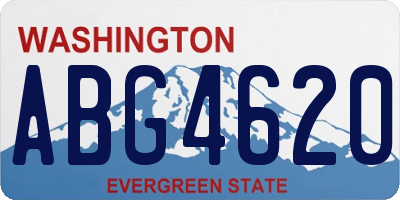 WA license plate ABG4620
