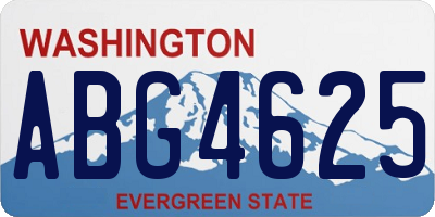 WA license plate ABG4625