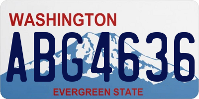 WA license plate ABG4636