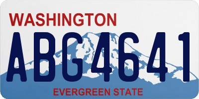 WA license plate ABG4641
