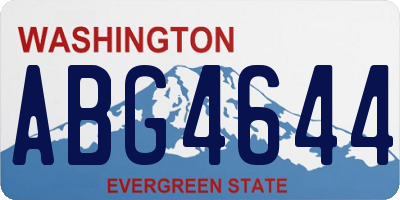 WA license plate ABG4644