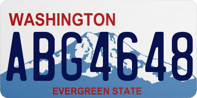 WA license plate ABG4648