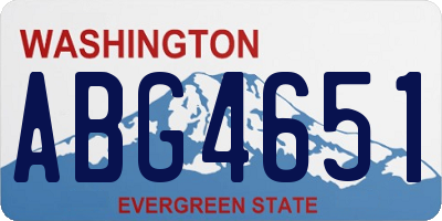 WA license plate ABG4651