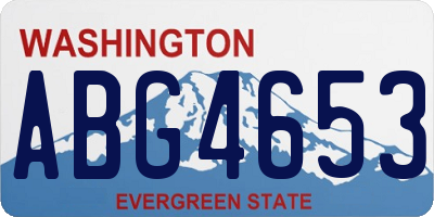 WA license plate ABG4653