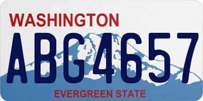 WA license plate ABG4657