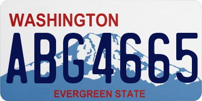 WA license plate ABG4665
