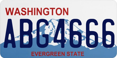 WA license plate ABG4666