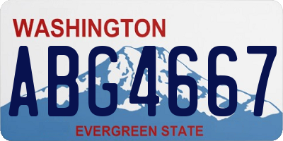 WA license plate ABG4667