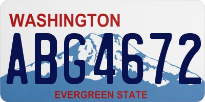 WA license plate ABG4672