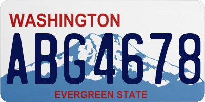 WA license plate ABG4678