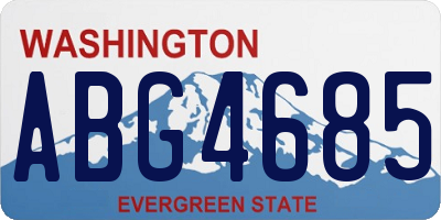 WA license plate ABG4685
