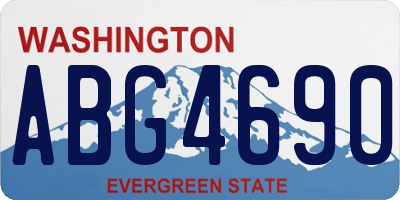 WA license plate ABG4690