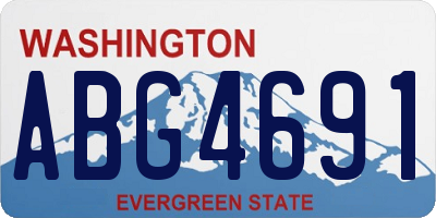 WA license plate ABG4691