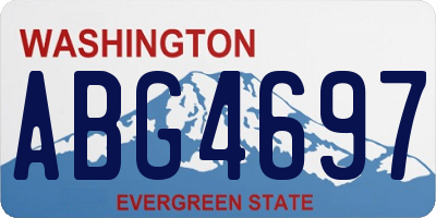 WA license plate ABG4697