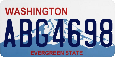 WA license plate ABG4698