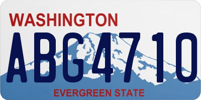 WA license plate ABG4710