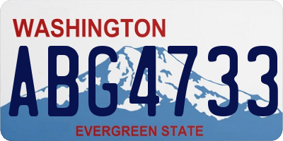 WA license plate ABG4733