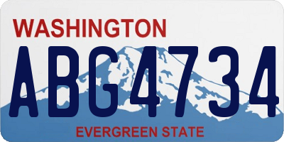 WA license plate ABG4734