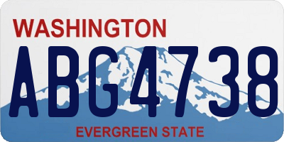 WA license plate ABG4738