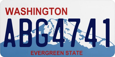 WA license plate ABG4741