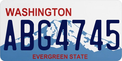 WA license plate ABG4745