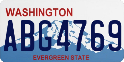 WA license plate ABG4769