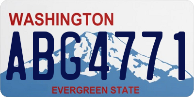 WA license plate ABG4771