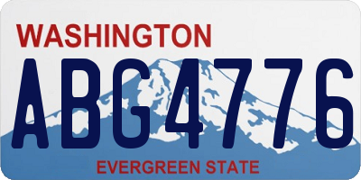 WA license plate ABG4776