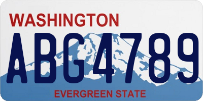WA license plate ABG4789