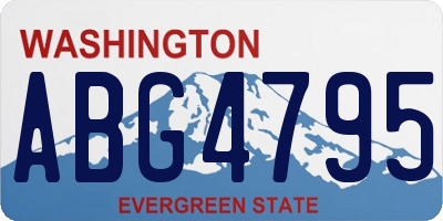 WA license plate ABG4795