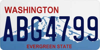WA license plate ABG4799