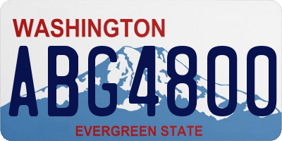 WA license plate ABG4800