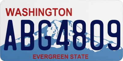 WA license plate ABG4809